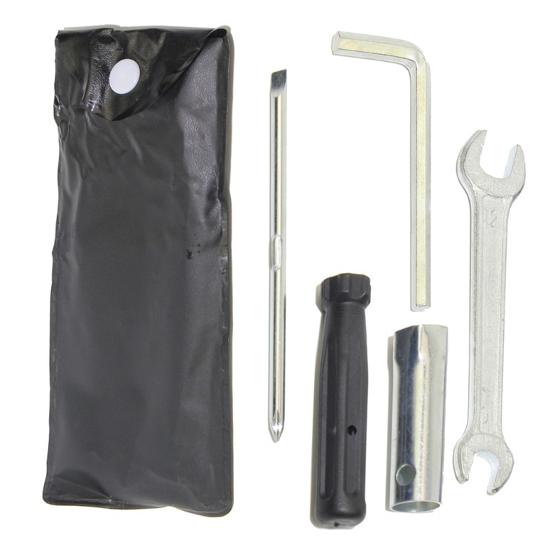 Pcf * 4 ชิ้นมอเตอร์ไซด์ซ่อมเครื่องมือประแจไขควงรถจักรยานยนต์เหล็ก Suite เปิด End Spanners ซ่อมบํารุงรักษาชุด