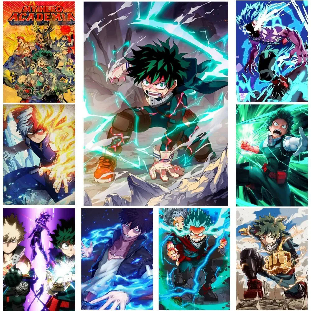 ญี่ปุ่นอะนิเมะ My Hero Academia โปสเตอร์กระดาษพิมพ์ห้องนั่งเล่นห้องนอน Entrance Bar ร้านอาหาร Cafe Art ภาพวาดตกแต่ง DX6T