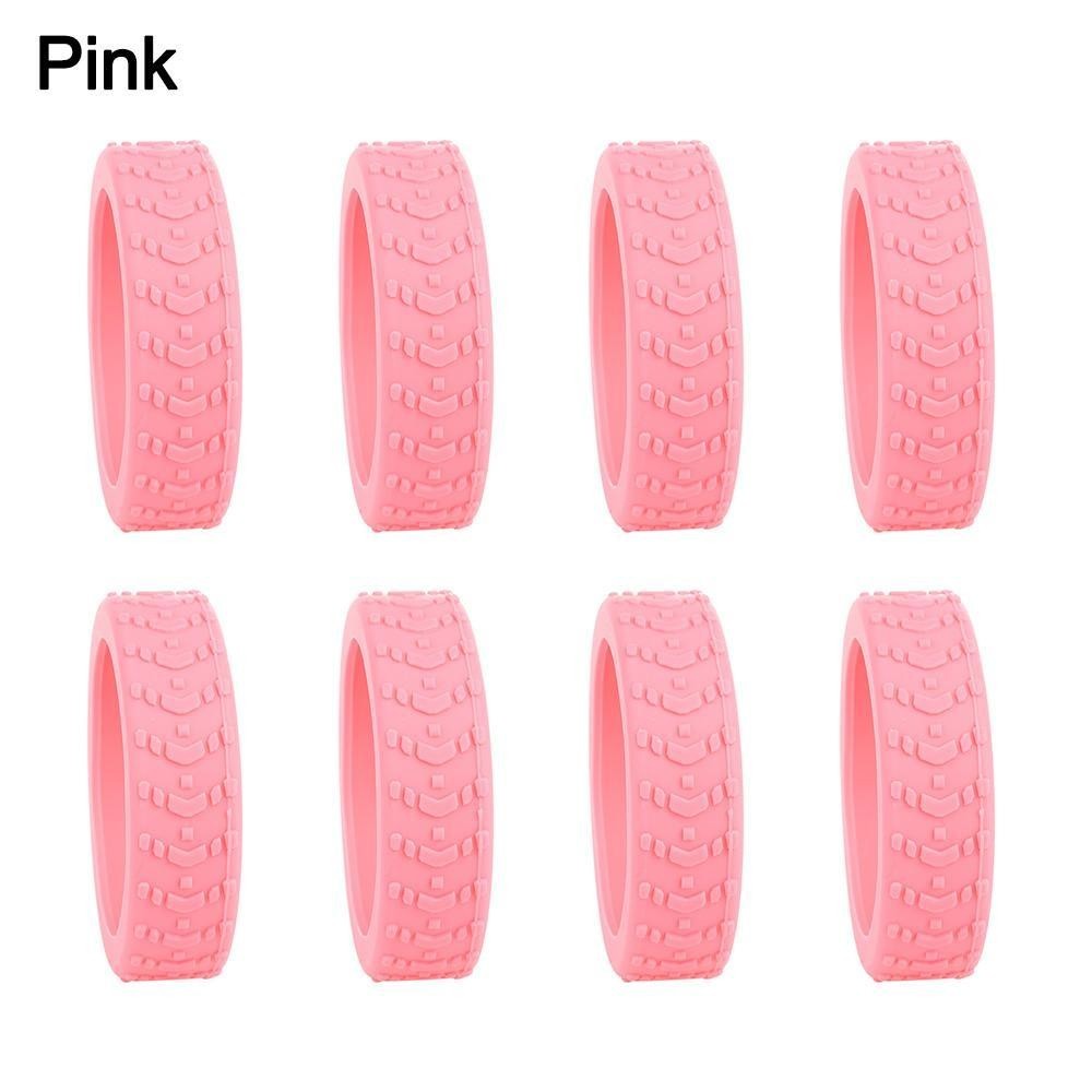 COUPL 8 ชิ้น/เซ็ตกระเป๋าเดินทางล้อรองเท้า,เสียงเงียบลดล้อสวมใส่กระเป๋าเดินทางล้อฝาครอบป้องกัน,ลดเสียงรบกวนกระเป๋าเดินทางอะไหล่เพลารถเข็นกล่องล้อปก - รูปที่ 6