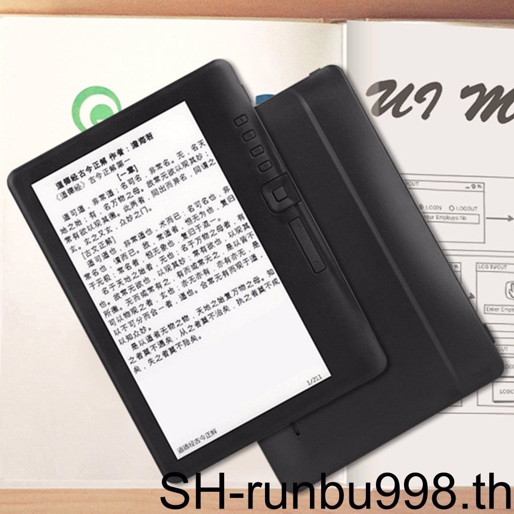 เครื่องอ่าน E-book พร้อมแท็บเล็ตเสียง HD TFT 7 นิ้ว ปลั๊ก MP3 ดิจิทัล สีดํา 4GB หน้าจอ US