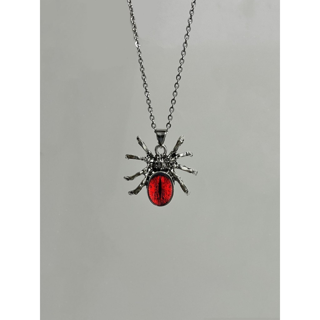 Punk Rock Spider Eyeball สร้อยคอตา ins Gothic Dark ฮาโลวีน Spider จี้สร้อยคอ - รูปที่ 7