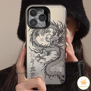 เคสโทรศัพท์มือถือลายมังกรจีนสุดเก๋ระดับไฮเอนด์ เคสสำหรับไอโฟน16 For iPhone11 12 13 14 15Pro MAX X XS XR XS 7 8Plus SE2