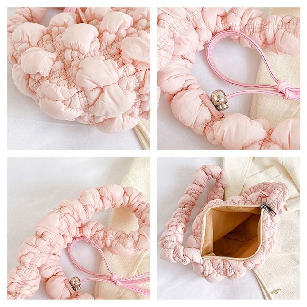 Uniis กระเป๋าสะพายไหล่ กระเป๋าถือ ทรงเมฆ สีพื้น สําหรับสตรี