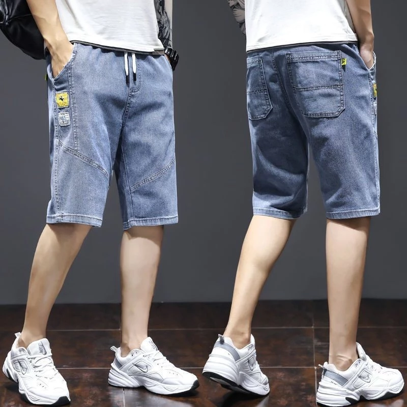 MR-DEER กางเกงยีนส์ ขาสั้น เอวยางยืด ผู้ชาย ผ้ายีนส์ รุ่น M2009