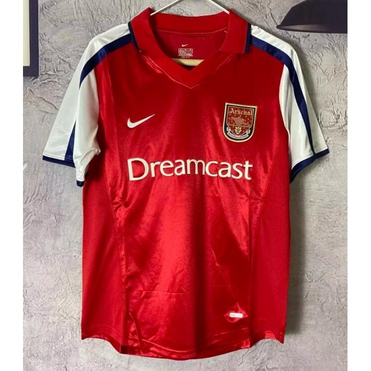 00-02 Arsenal Home Away Retro เสื้อฟุตบอลฟุตบอล 2000-2002 Arsenal Home Vintage Short Sleeve Jersey S