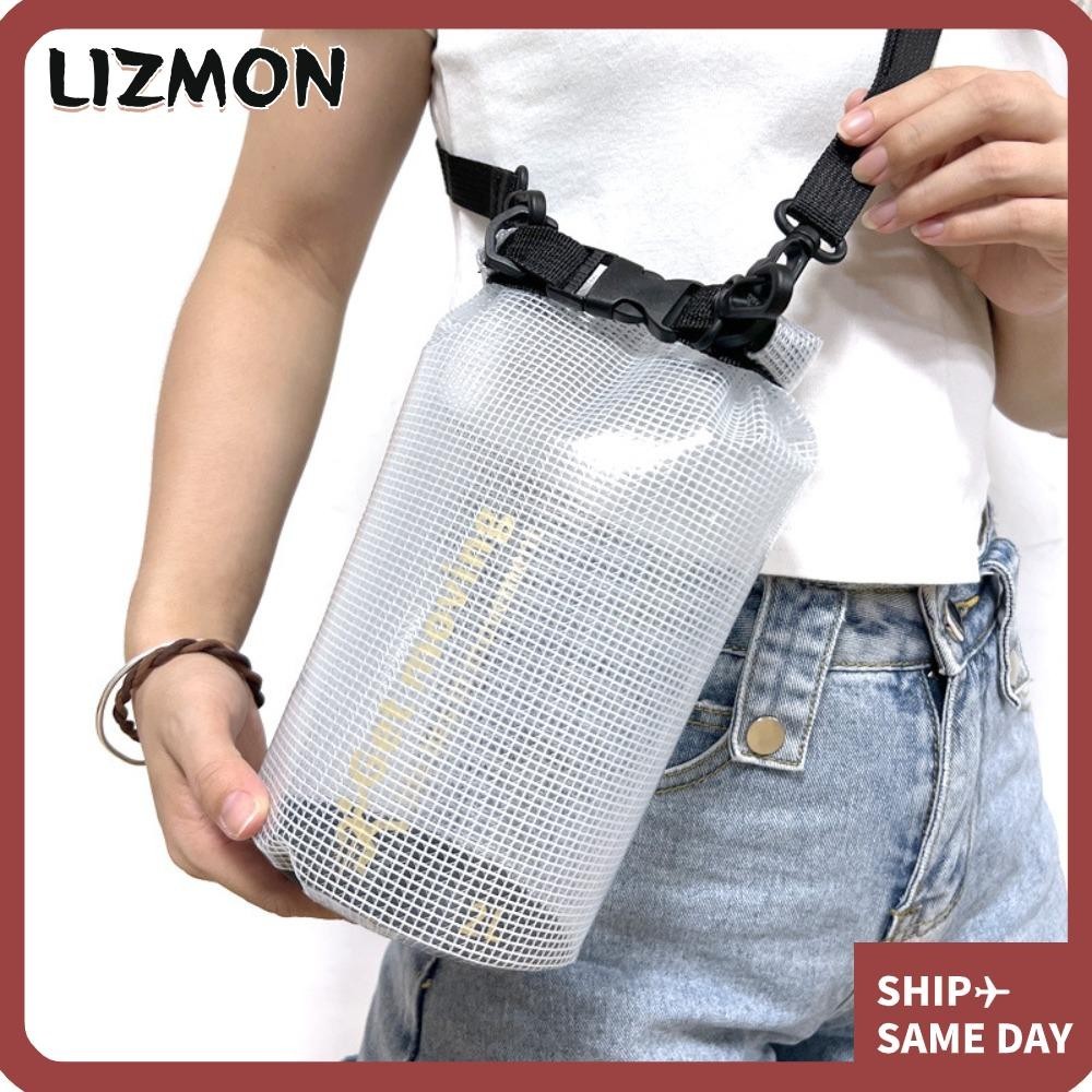 Lizmon กระเป๋าถือ PVC แบบใส ความจุขนาดใหญ่ 2 ลิตร น้ําหนักเบา กันน้ํา สําหรับพายเรือคายัค ตั้งแคมป์