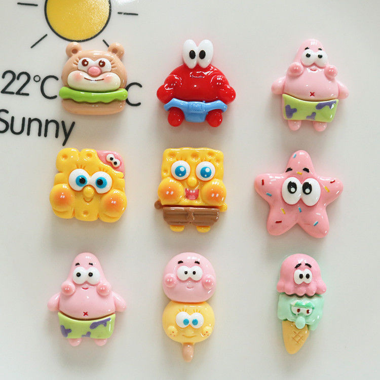 [100 ชิ้น พร้อมส่ง] Haibao กิ๊บติดผม เรซิ่น แวววาว DIY สําหรับตู้เย็น - รูปที่ 5