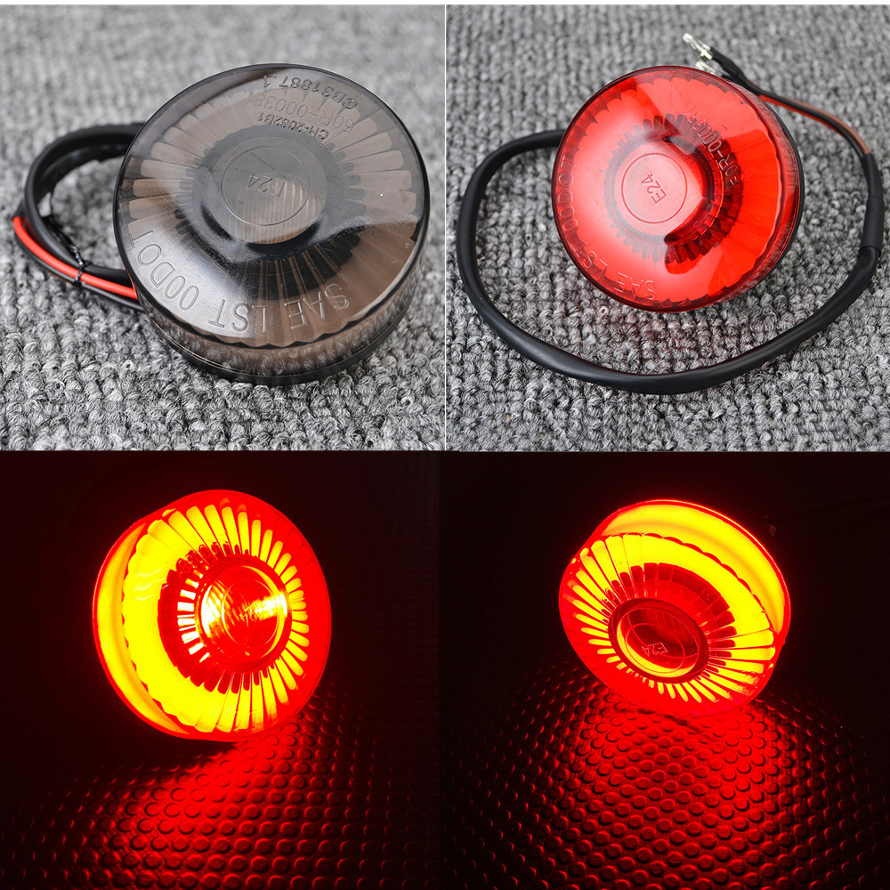 ไฟท้ายรถจักรยานยนต์ LED คาเฟ่ ไฟเบรก ไฟท้าย สําหรับ Harley Chopper Bobber ATV UTV 12V