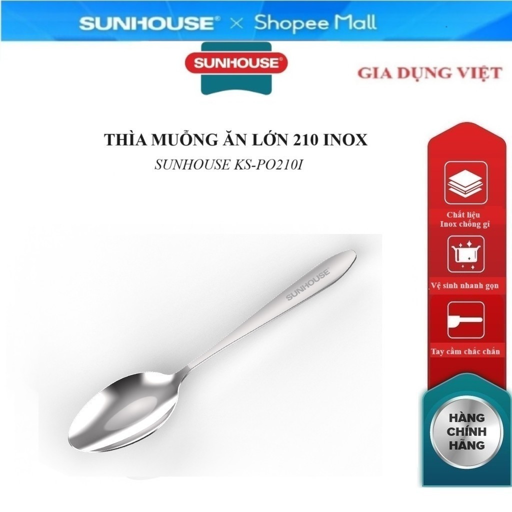 ขนาดใหญ่ 210 ช้อนสแตนเลส SUNHOUSE KS-PO210I