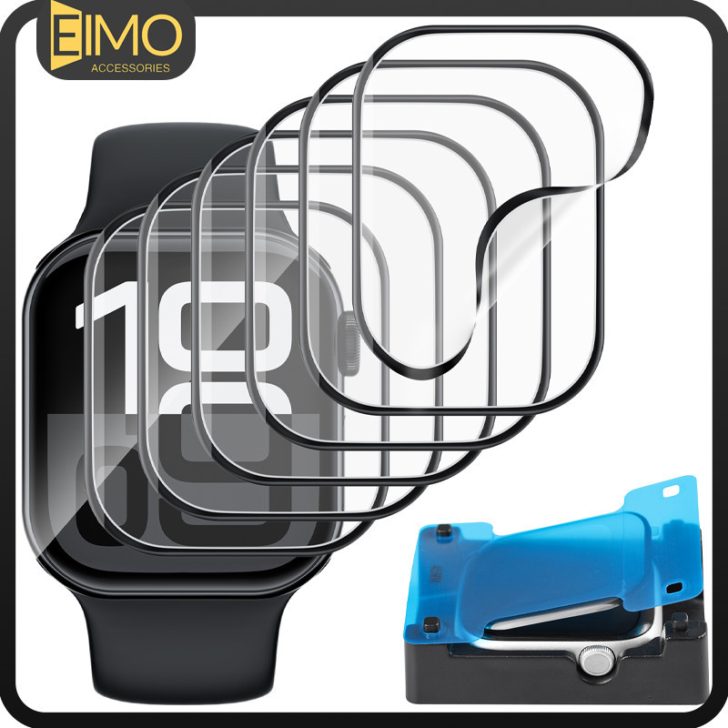 กระจกนิรภัย / ฟิล์มนุ่ม for Apple Watch Series 11 10 9 8 7 6 5 Iwatch Ultra/SE 3 249mm 46 45 44 42 41 40มม