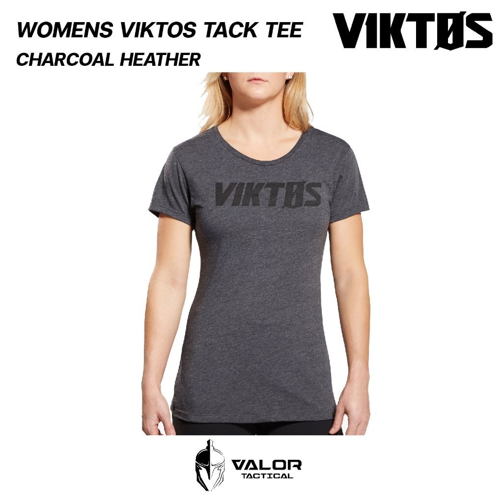 S-5XL VIKTOS - Womens Viktos Tack Tee [Charcoal Heather] เสื้อยืด สกรีนลายกราฟฟิค เสื้อสกรีนลายเท่ๆ 