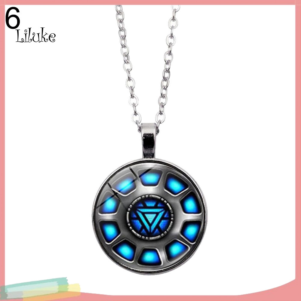 Lk Iron Man Heart ผู้หญิงเครื่องประดับ Faux Cabochon จี้เสื้อกันหนาวสร้อยคอของขวัญ 