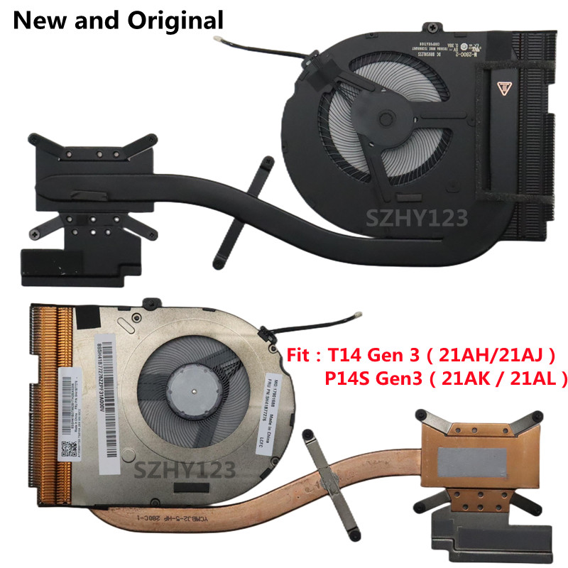 CPU พัดลมระบายความร้อน Cooler ฮีทซิงค์หม้อน้ําสําหรับ Lenovo Thinkpad T14 P14s Gen 3 แล็ปท็อป 5H41B7