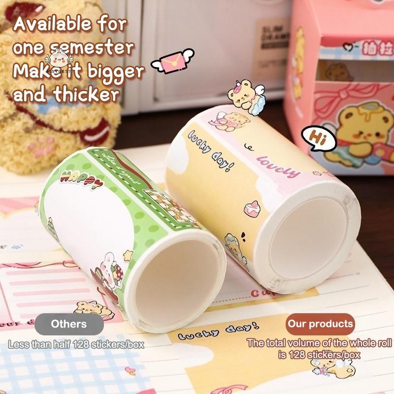 {maybest} 128สติ๊กเกอร์/กล่อง Butter Bear Notes Pull-out Box Note สะดวก Stick Stationery Cute Fully Note Pad {TH} - รูปที่ 5