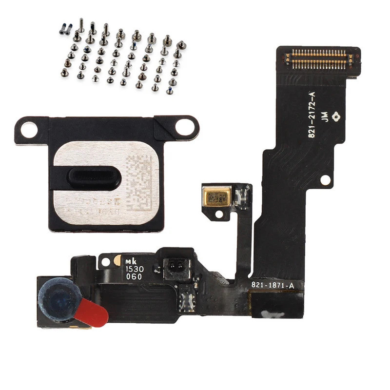 สำหรับ iPhone 6 6Plus 6s 6sPlus กล้องหน้า สายเคเบิลเซ็นเซอร์แสงใกล้เคียง พร้อมหูฟัง + สกรูครบชุด