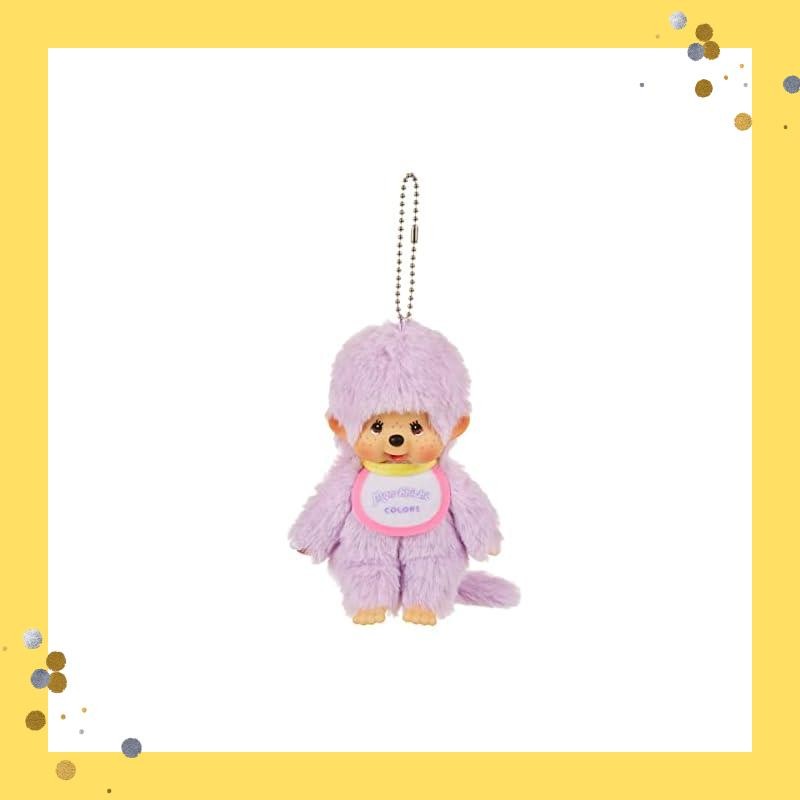 Sekiguchi Monchichi COLORS Keychain Purple 203185
