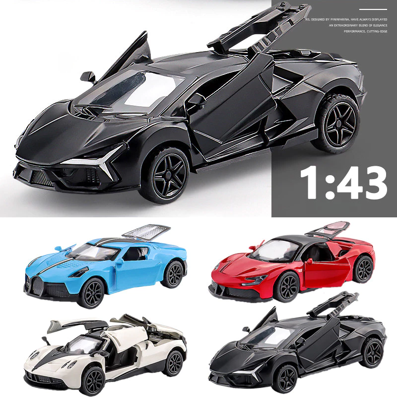โมเดลรถเหล็ก รถของเล่น ถสปอร์ตขนาดเล็กอัลลอย ขนาดสเกล 1:43 ของเล่นเด็ก ของขวัญ