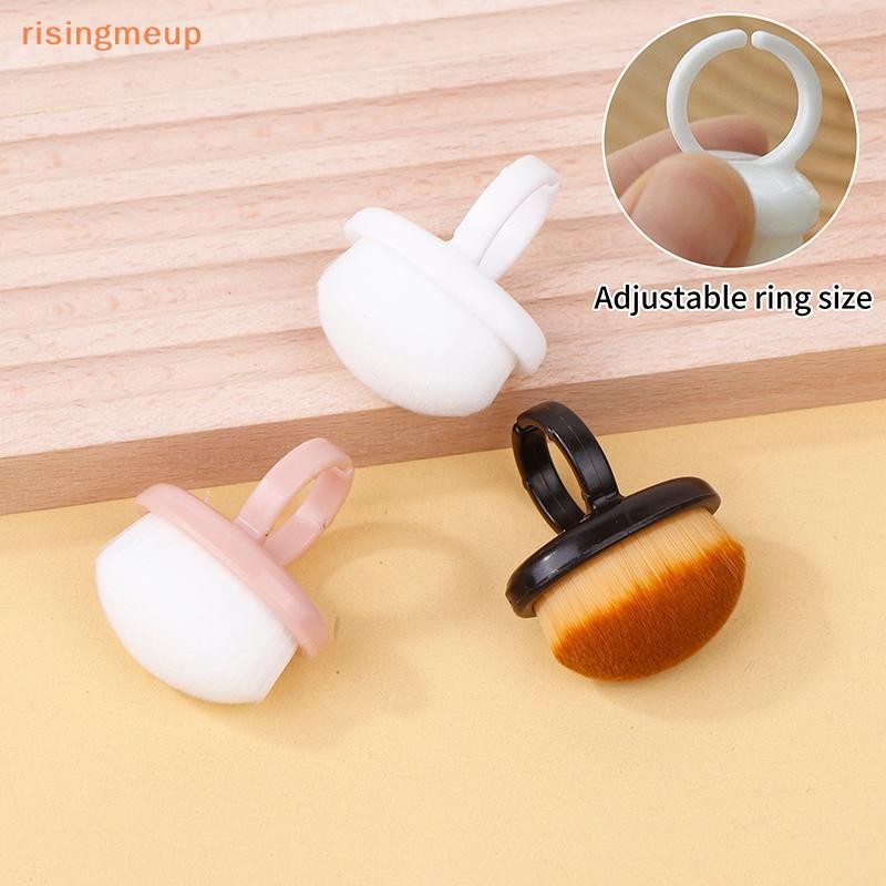 [risingmeup] Nails Art Dust Brush Buckle Brush Oval Gel Dust Cleaning Make Up แปรงรูปแหวนเล็บเครื่องมือ - รูปที่ 2