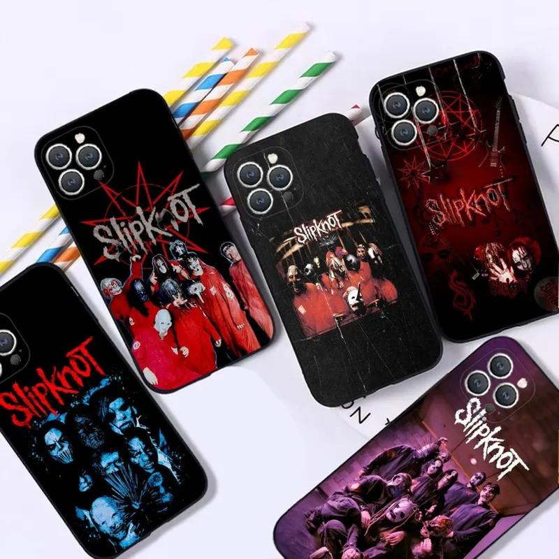 TK-1 Band S-Slipknotเคสโทรศัพท์สําหรับiPhone 16, 17,15,14,13,12,Pro,Max,11,7,8,Plus,XR,XS Maxซิลิโคน