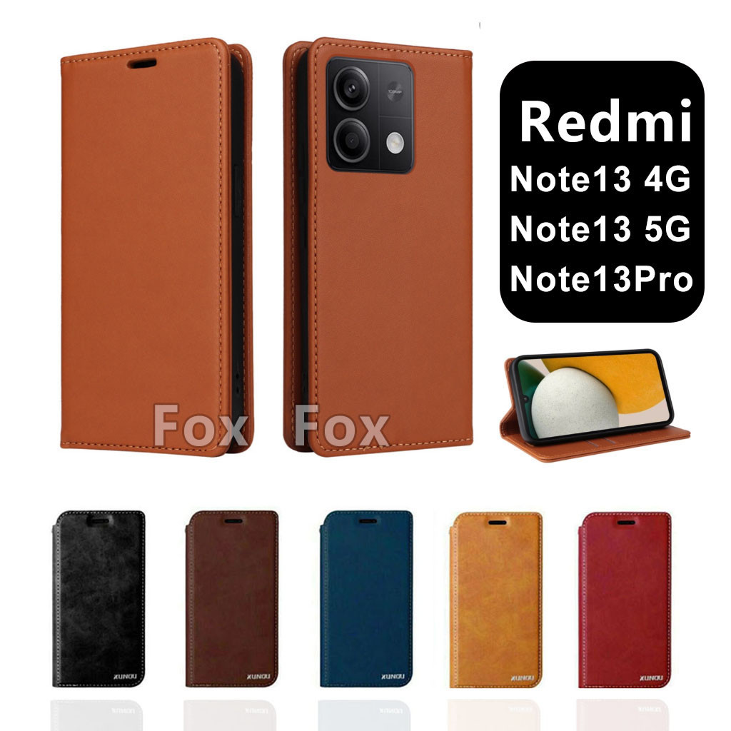 เคส ฝาพับหนัง สำหรับ Redmi A3 Redmi Note13 Note13Pro 13C 12 12C Note12 4G/5G Note12 Pro XUNDU
