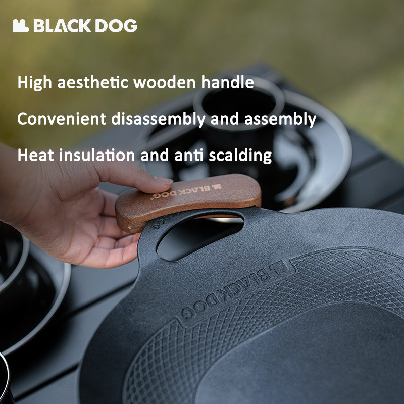 Blackdog Outdoor Camping ถาดบาร ์ บีคิวอลูมิเนียม Non Stick เคลือบกระทะทอดฉนวนกันความร ้ อน Anti Scalding ถาดบาร ์ บีคิว