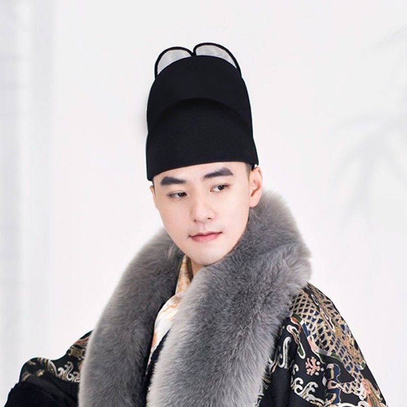 Wing Zenguan หมวกผ้าโปร่ง คอกลม ขนาดใหญ่ สีดํา สําหรับผู้ชาย และผู้หญิง zjjskyy.th