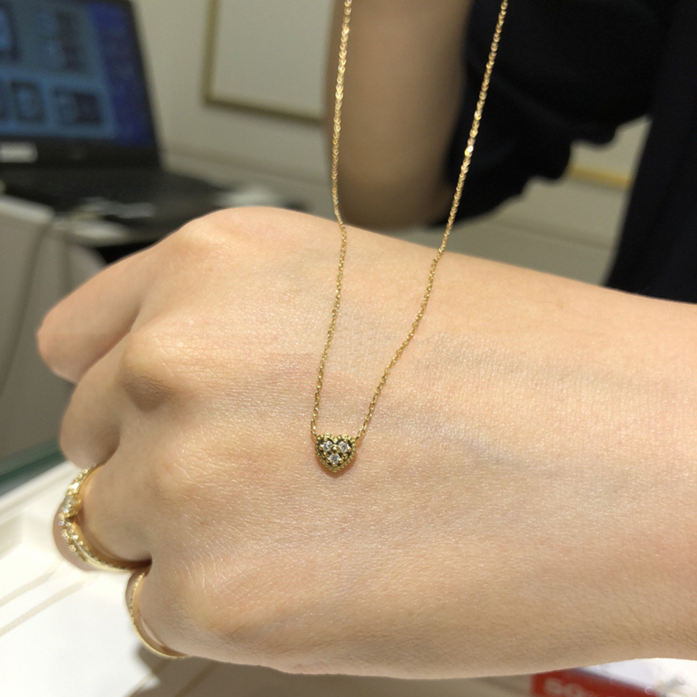Venorix เงินแท้925 เคลือบทอง14K สร้อยคอเพชรเม็ดเดียว รูปหัวใจ/วงกลม/สี่เหลี่ยม เลือกได้ 3 แบบ เรียบหรู