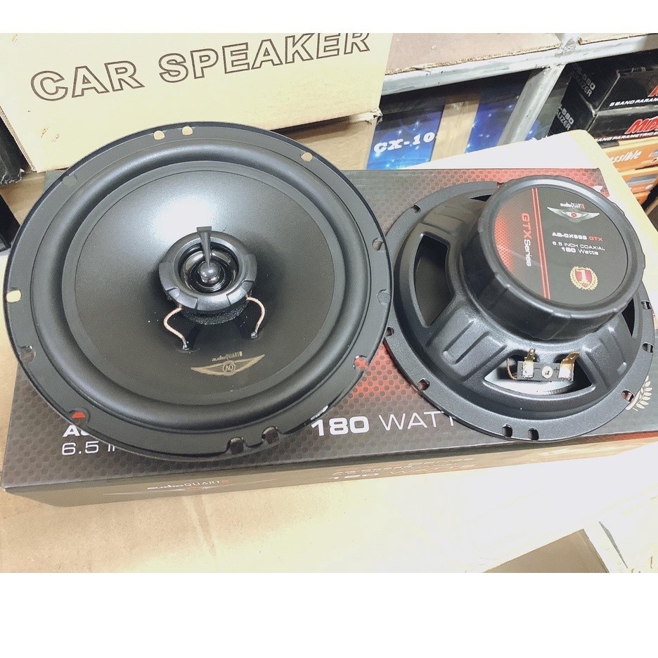 เครื่องเสียง ลำโพงติดรถยนต์ ขนาด 6.5นิ้ว Coaxial Speaker ยี่ห้อ Audio Quart รุ่น AQ - CX653 GTX 180watts