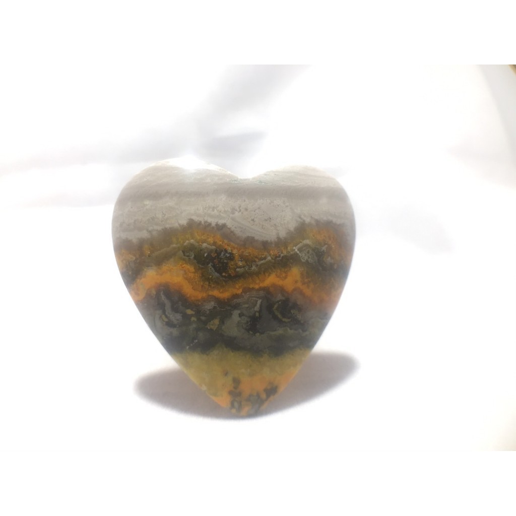หิน บัมเบอร์บีแจสเปอร์ทรงหัวใจ(Bumberbee Jasper in Heart Shape) 26.19 กรัม
