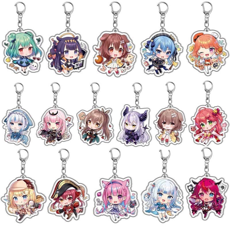 พวงกุญแจอะคริลิค จี้การ์ตูนอนิเมะ HOLOLIVE Shirakami Fubuki Natsuiro Matsuri Akai Haato