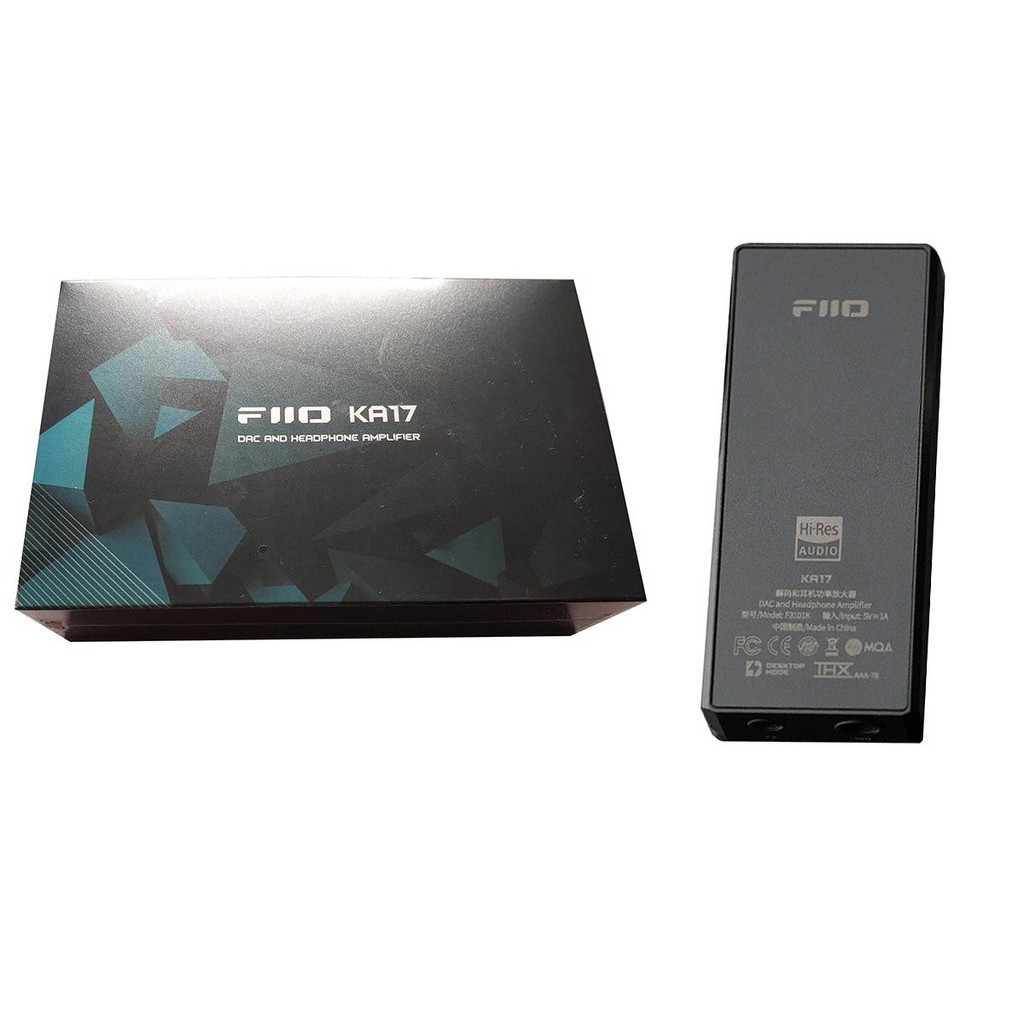 FiiO KA17 DAC and Headphone Amplifier (Black) - 3.5mm+4.4mm Dual Output, 650mW