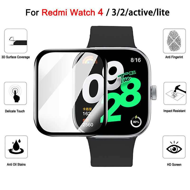 ฟิล์มกันรอยหน้าจอ HD แบบเต็มจอ สําหรับ Redmi Watch 4 3 2 Active Lite