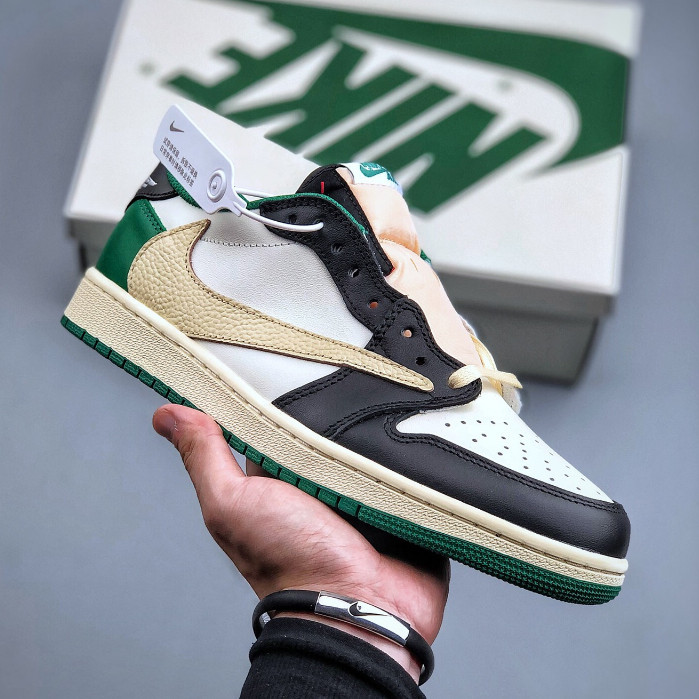 รองเท้ากีฬา รองเท้าสเก็ตบอร์ด Nike Lightning barb Air Jordan 1 Low OG SP"Black/Green Toe"AJ1 DM7866