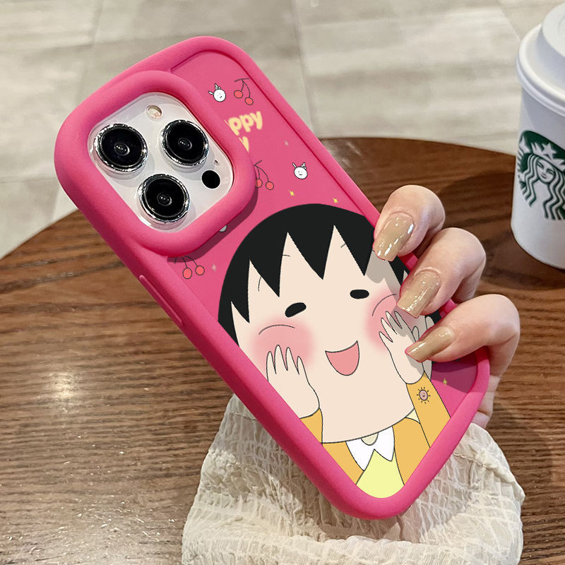 เคสโทรศัพท์มือถือแบบนิ่ม กันรอยขีดข่วน กันฝุ่น ลายเชอร์รี่ มารุโกะ สําหรับ iPhone 11promax xr 7 8plus 15 14 12 13 pro xs xsmax 12 14 13 15 promax 9SUR