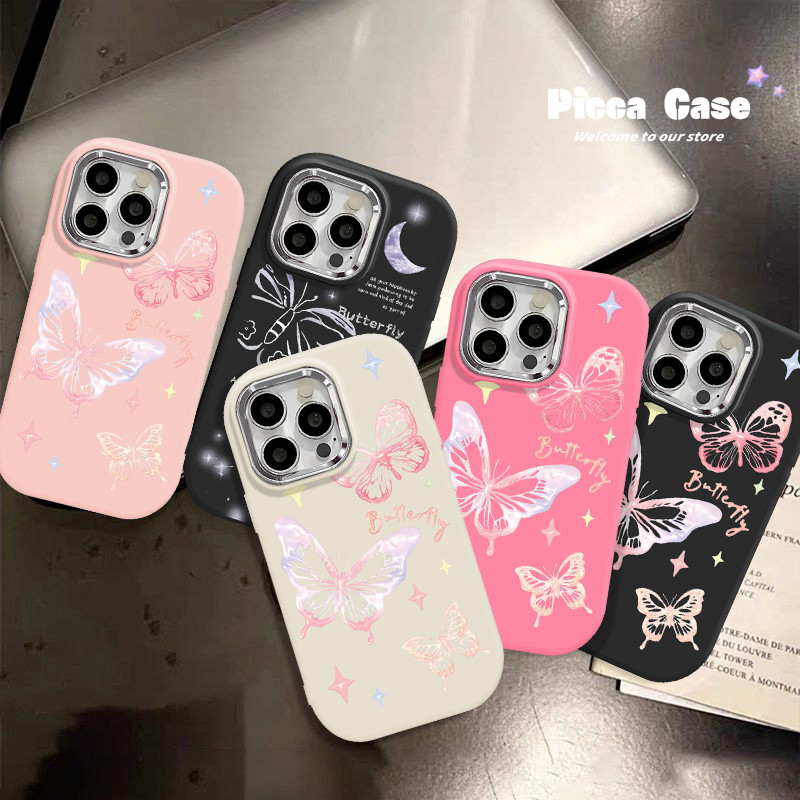 เคสโทรศัพท์มือถือ ลายการ์ตูนผีเสื้อน่ารัก สีสันสดใส สําหรับ Oppo A5s A12 A18 A78 A57 A38 A15 A58 A35 A55 A17K A11 A15s A16 A5 A3s A53 A17 A7 A76 A9 A74 A52 A98 A77 A54 Reno 4F 5F 5