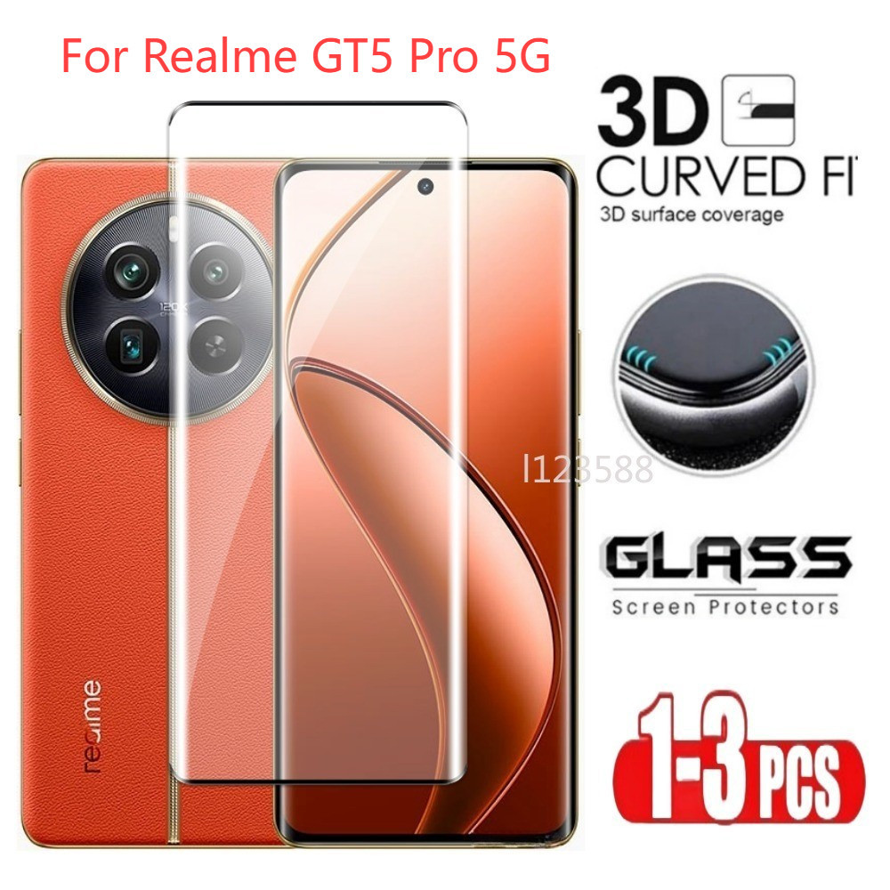 ฟิล์มกระจกนิรภัยกันรอยหน้าจอ 3D แบบโค้ง สําหรับ Realme GT5 Pro GT5Pro GT 5Pro 5G 2024