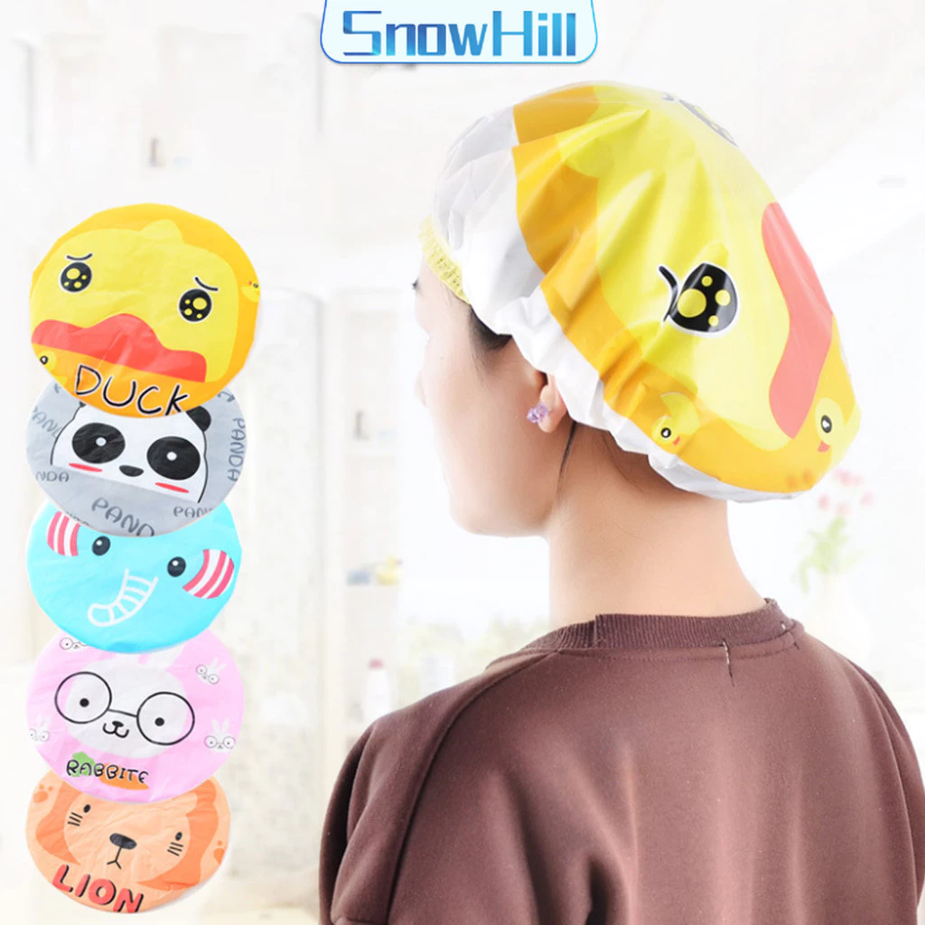 S.H หมวกคลุมผมอาบน้ำ กันน้ำ ลายการ์ตูนน่ารัก Shower Cap Kids
