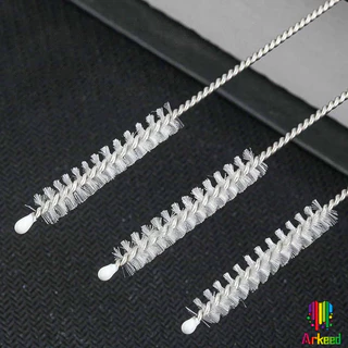 Arkeed แปรงล้างหลอดดูด จุกนม ขนไนล่อน ไม่ทำให้เป็นรอย Stainless steel straw brush