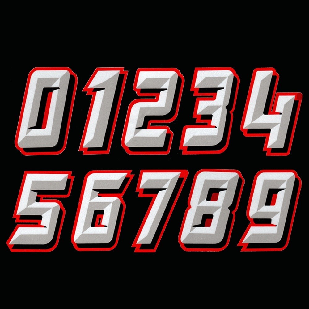 Fanmao สติกเกอร์สะท้อนแสง ตัวเลข DIY สําหรับตกแต่งหมวกกันน็อค รถจักรยานยนต์ - รูปที่ 2