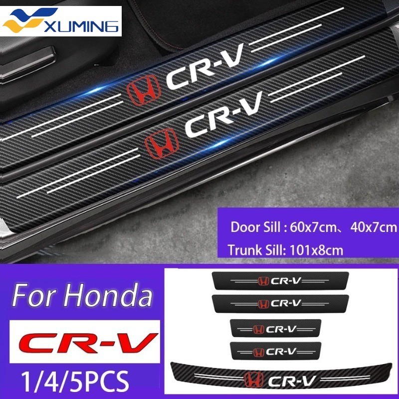 สติกเกอร์คาร์บอนไฟเบอร์ ป้องกันรอยขีดข่วน สําหรับติดขอบประตูรถยนต์ Honda CRV CR-V G3 G4 G4.5 G5 G5.5 2022 Mugen Typre R S