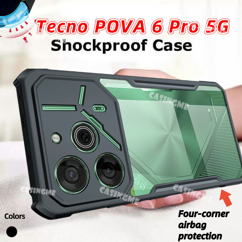 เคสโทรศัพท์มือถือ ซิลิโคนนุ่ม TPU ใส กันกระแทก สําหรับ Tecno Pova 6 Pro 5G 2024 Pova6Pro 6Pro Pova 6