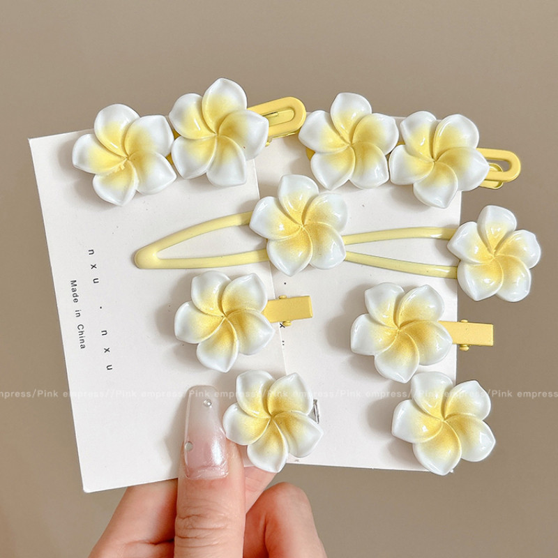 5 ชิ้น แฟชั่นเกาหลี หวาน น่ารัก สีเหลือง ดอกไม้ กิ๊บติดผม สําหรับเด็ก ที่คาดผม