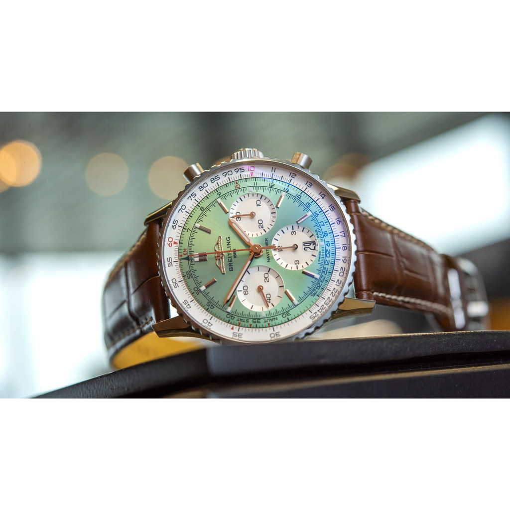 Breitling Aviation Chronograph B01 นาฬิกาข้อมือ สายสแตนเลส 41 มม. สําหรับผู้ชาย0139211L1 L1P1