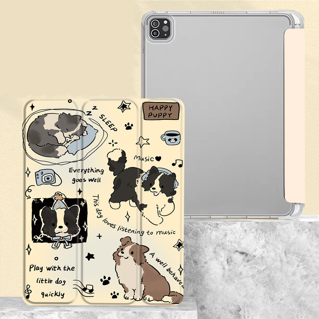 ลายการ์ตูนต่างๆ เคสไอแพด10.2 gen7 Gen8 9 air1/2 gen5 6 9 mini4/5/6 Air4 air5 10.9 gen10 pro11 Air3 ลูกสุนัขแหวนว่ายน้ํา