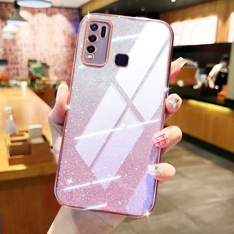 เคส Vivo Y50 Y30 Y30i 1935 1938 แฟชั่น กลิตเตอร์ ผง กันกระแทก ซิลิโคน เคสโทรศัพท์ เคสป้องกัน