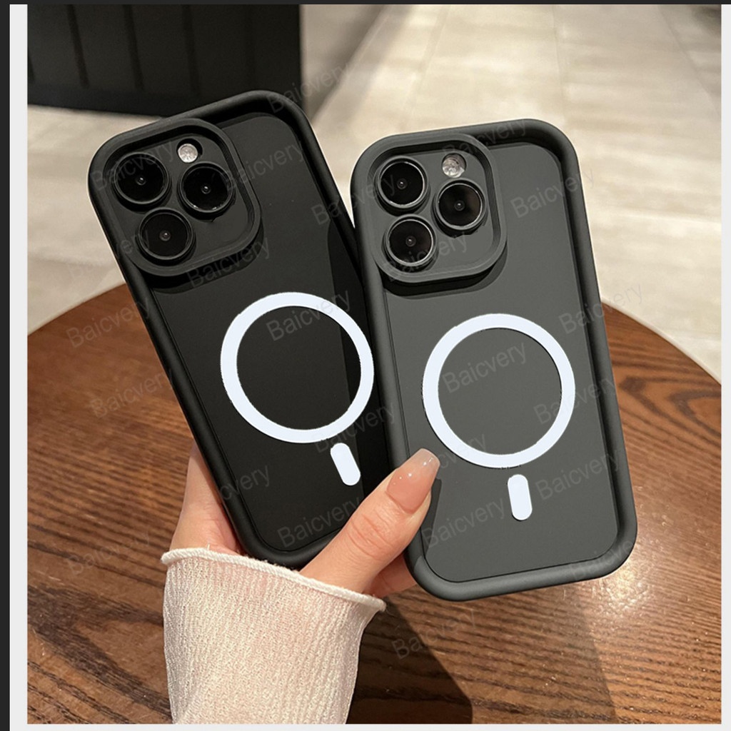 Oppo Realme C63 RMX39 / Realme C61 Casing คุณภาพสูงแฟชั่นสีสันสดใส TPU Silicon Magnetic Wireless Charging Full Protective Case