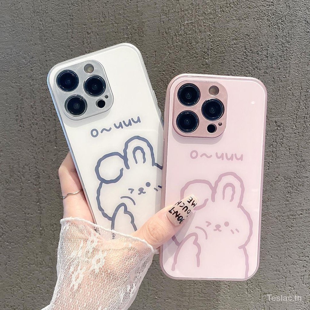 เคสโทรศัพท์มือถือแบบแก้ว ลายน่ารัก หรูหรา สําหรับ Iphone 14 13mini 12Promax 5gi Xr XS 7Plus 4Q8A