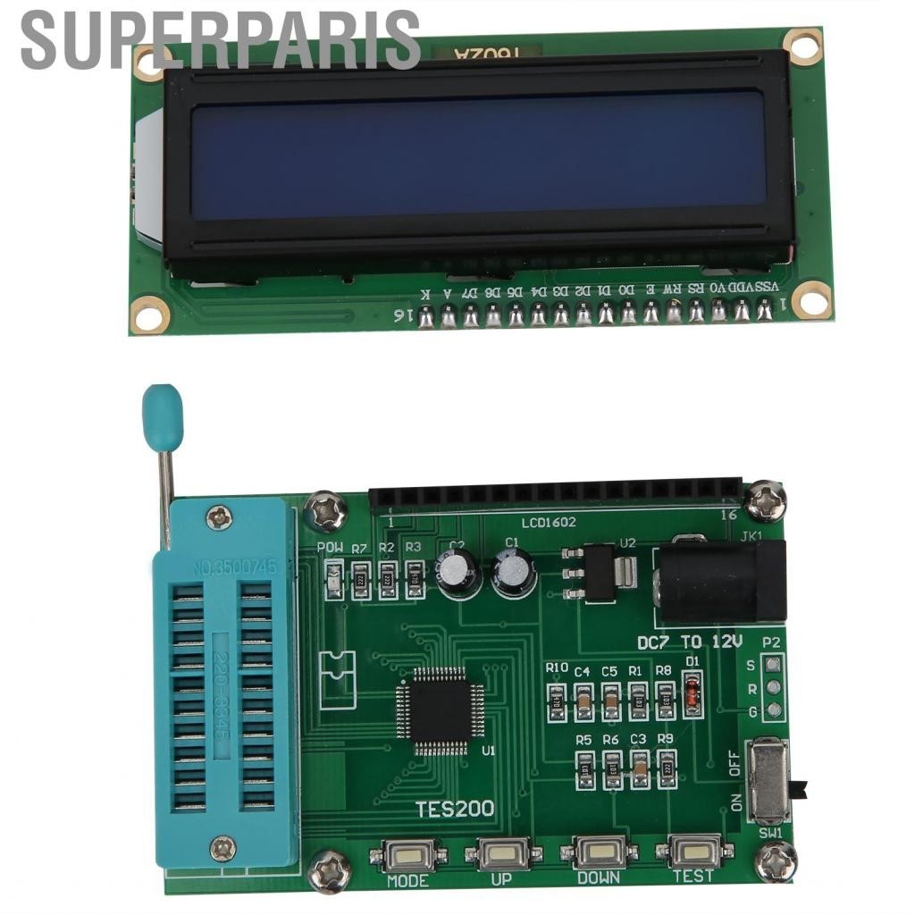 Superparis IC Tester Digital Meter 74 40 45 Series LC Logic Gate Electronic Component 7-12V