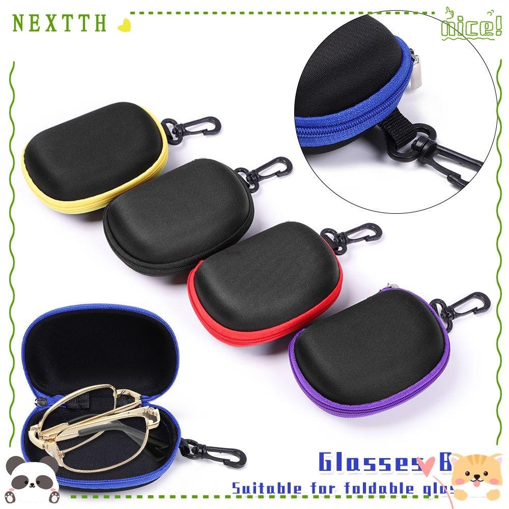 Nextth กล่องใส่แว่นตา มีซิป แบบพกพา พับได้