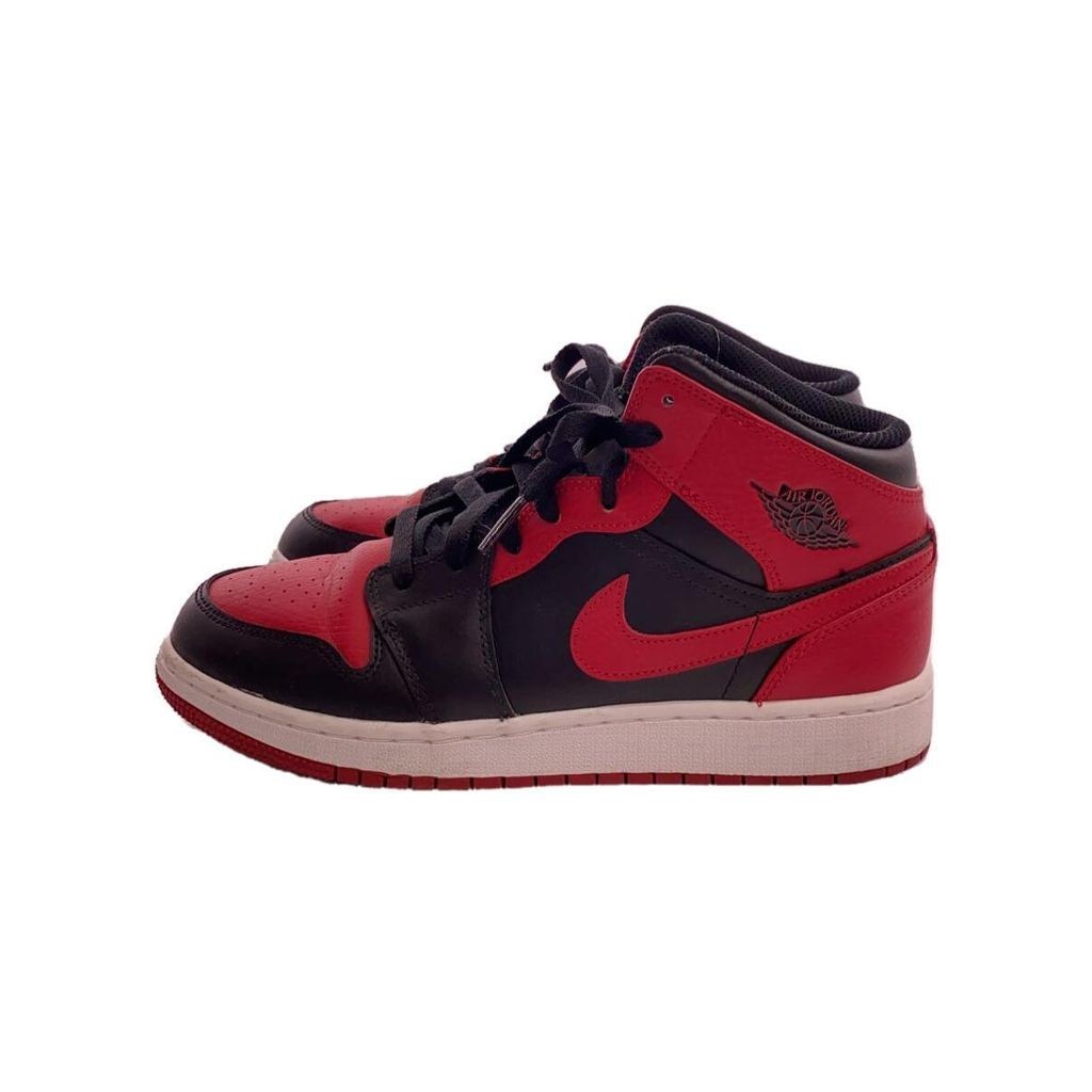 Nike Air Jordan 1 2 4 รองเท้าผ้าใบหนัง ข้อสูง สีแดง มือสอง
